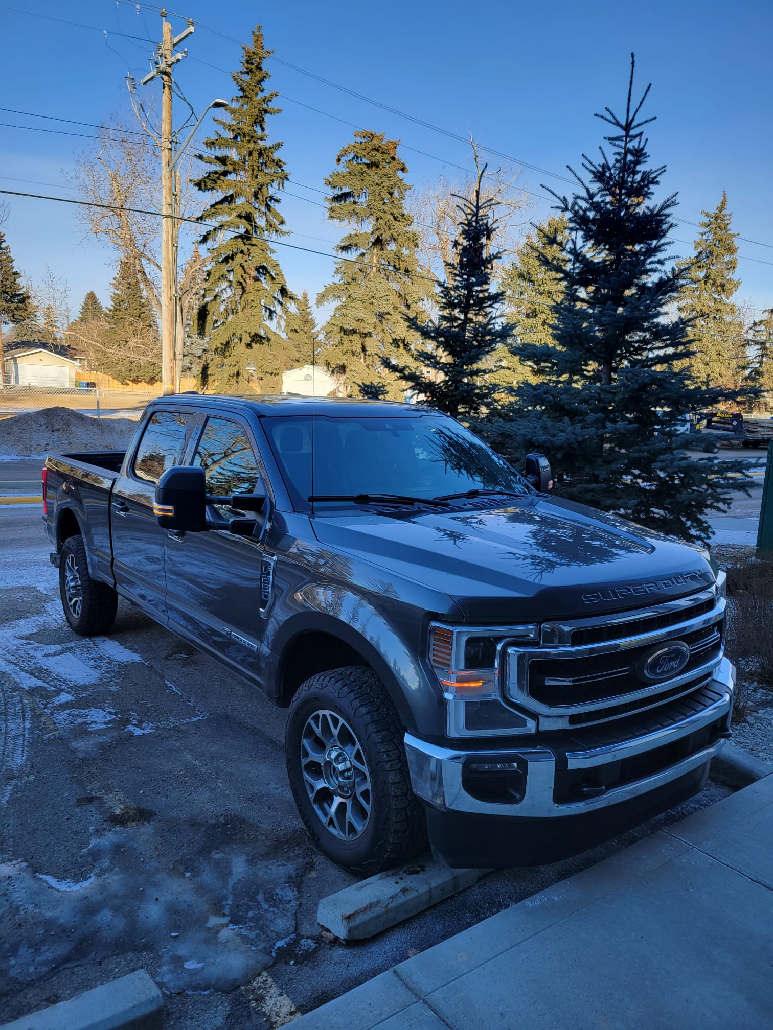 Ford Super Duty truck used for hauling services in Calgary