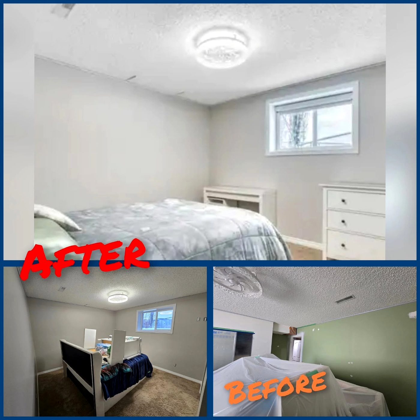 Bedroom and basement painting
