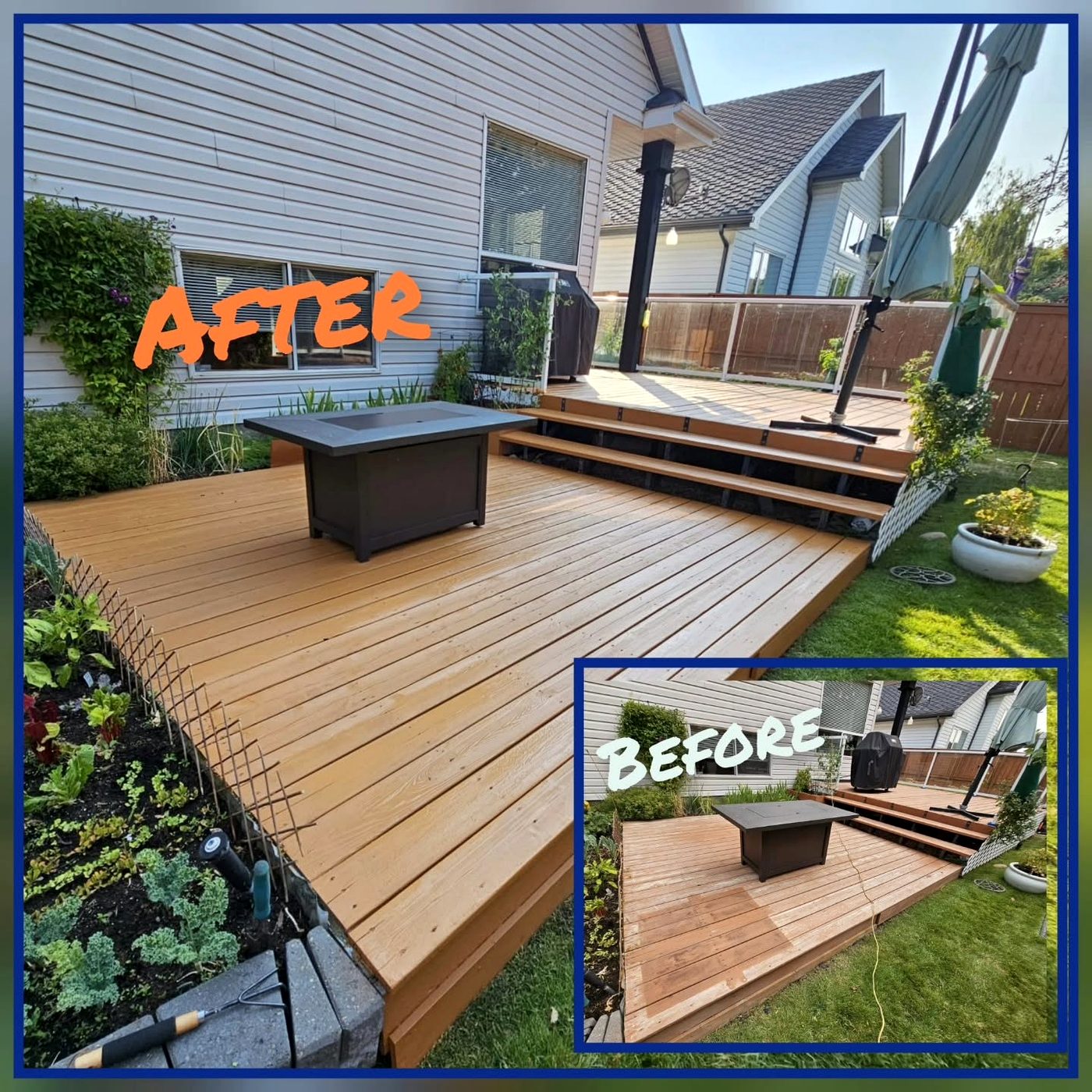 Deck with new stain