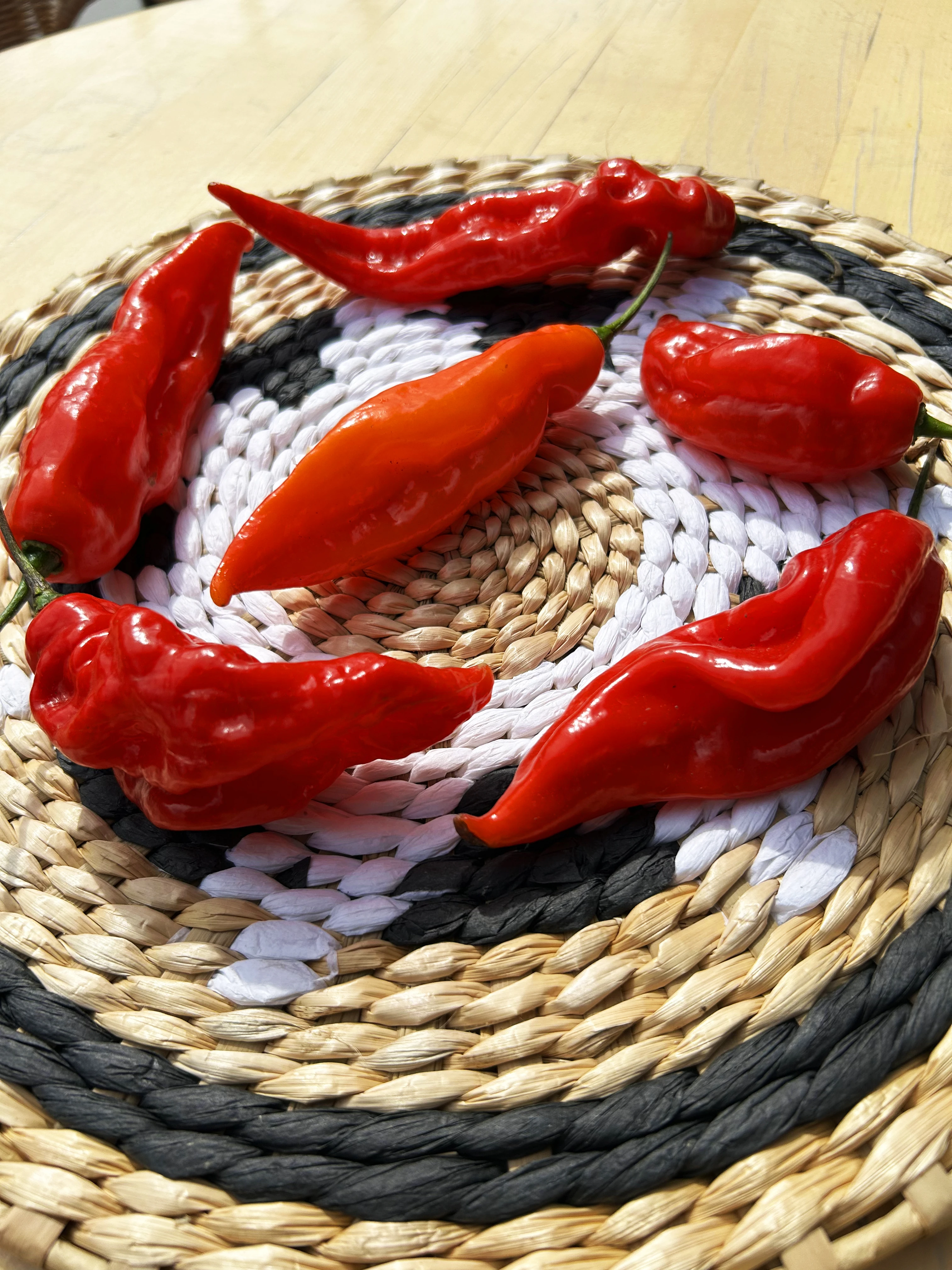 Fresh ají peppers and Peruvian ingredients