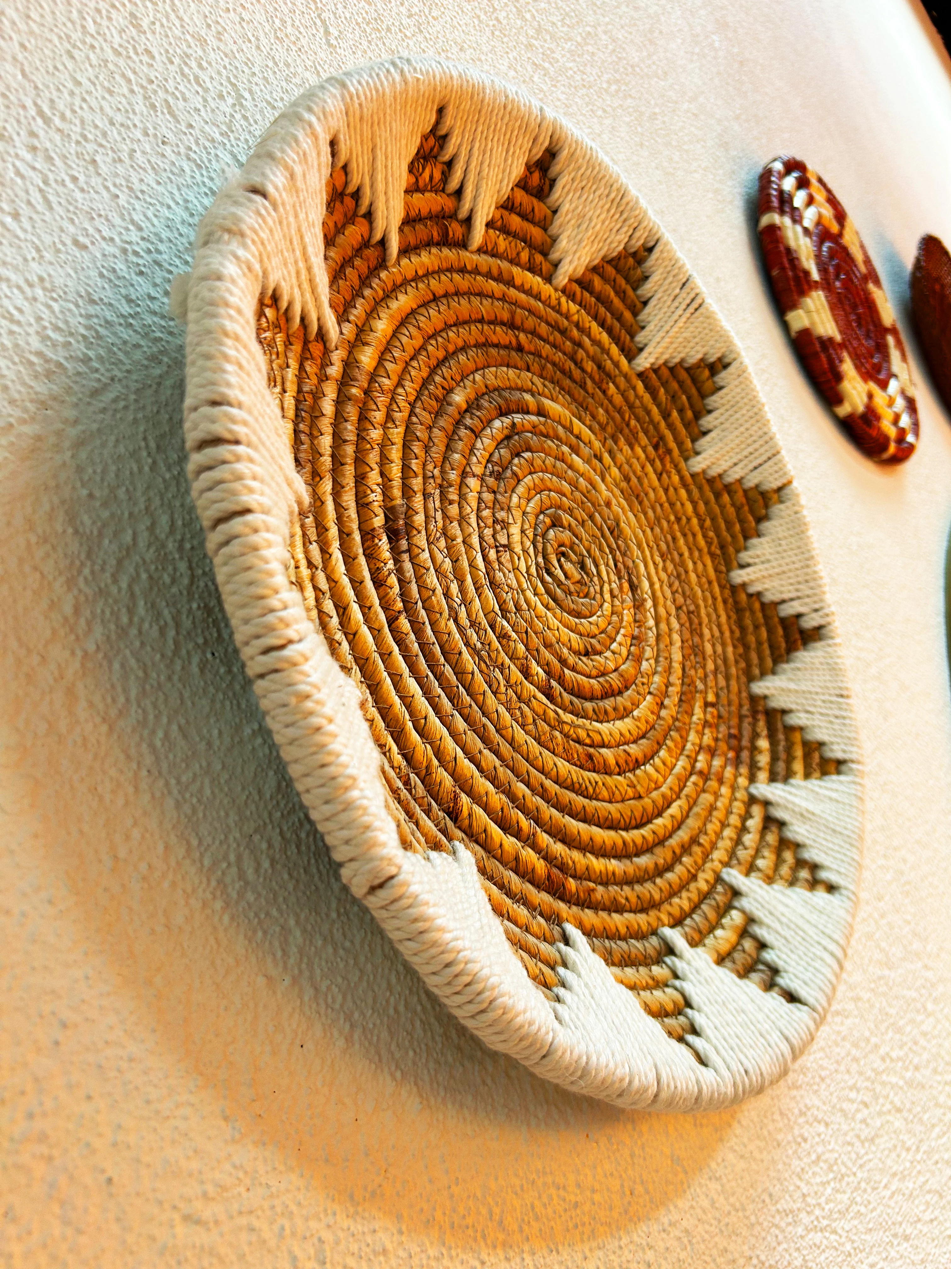 Traditional Peruvian woven basket